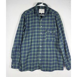 Lee Valley Ireland Flannel Shirt Size Men Large Tartan Plaid Blackwatch Scottish